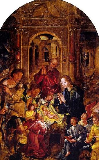 Gregorio Lopes Adoration of Shepherds oil painting picture